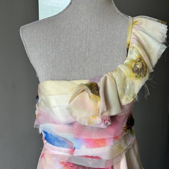 JILL STUART Stunning Teared One Shoulder Cocktail Dress - Size 6 - Picture 2 of 7